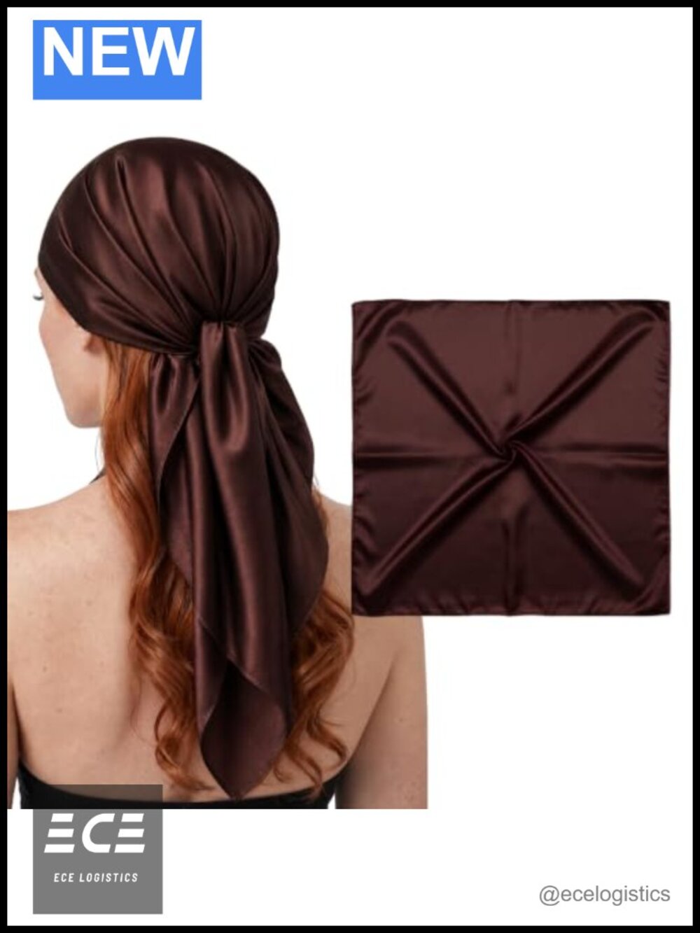 100% Mulberry Silk 36" Square Head Scarf Bandana 19 Momme Grade 6A